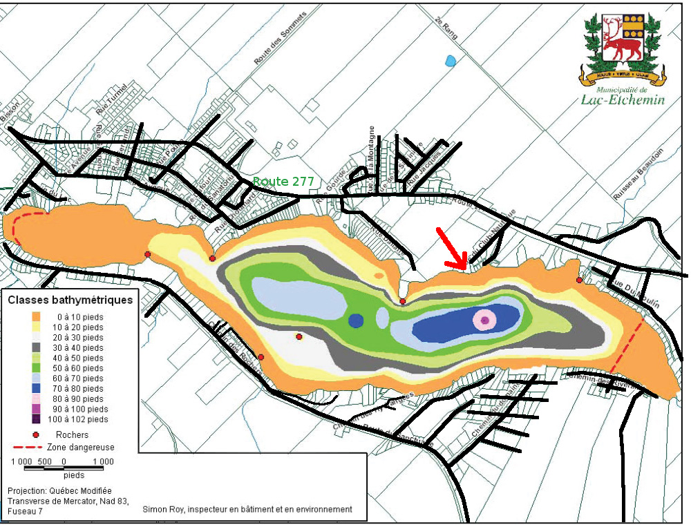 Carte bathymétrique